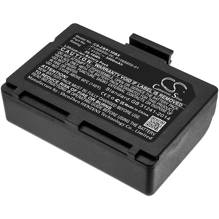 Bsc Preferred Zebra ZR138 3400mAh Printer Replacement Battery CS-ZBR138BX